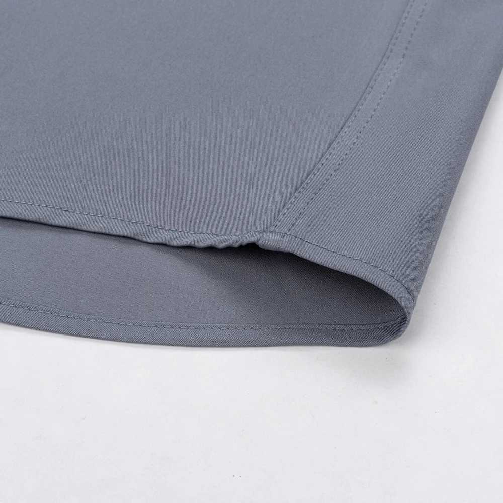 Mens elastic casual smooth material long sleeved ironless shirt comfortable and soft wrinkles ultra-thin fit solid formal shirt X250324