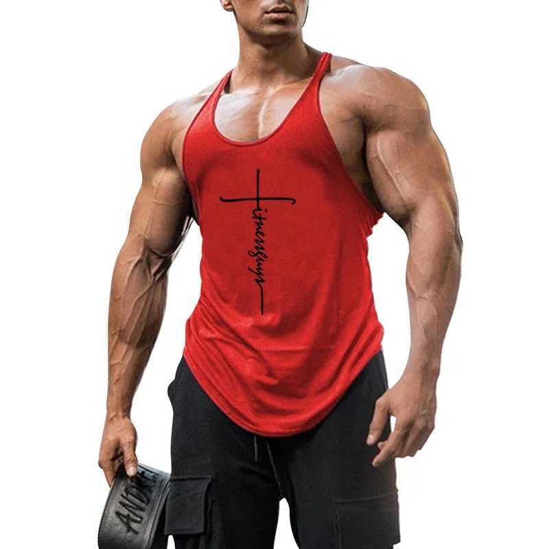 Brand gym Stringer vest mens fitness suit cotton sleeveless mens fitness vest single set sportswear fitness vest X250324