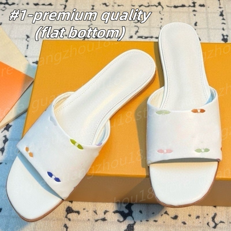 (plz choose colors according to the picture) 10A Premium Designer Slippers for Women Fashion Flat Bottom Ballets Summer High Heels Festival Gifts