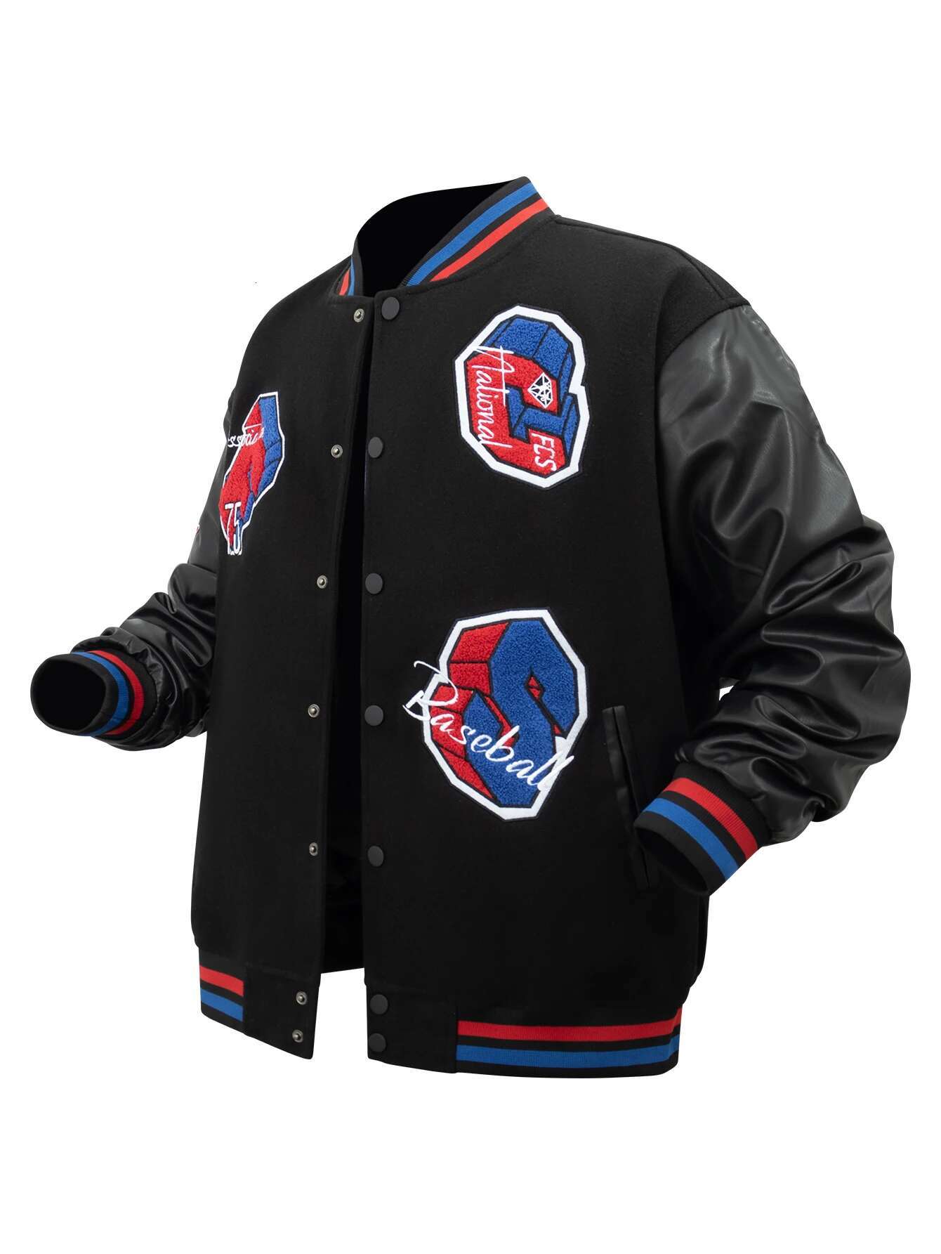 Mens Vintage Letter Embroidery Jacket Loose Motorcycle Coats Autumn And Winter Varsity Baseball Bomber Jackets Streetwear