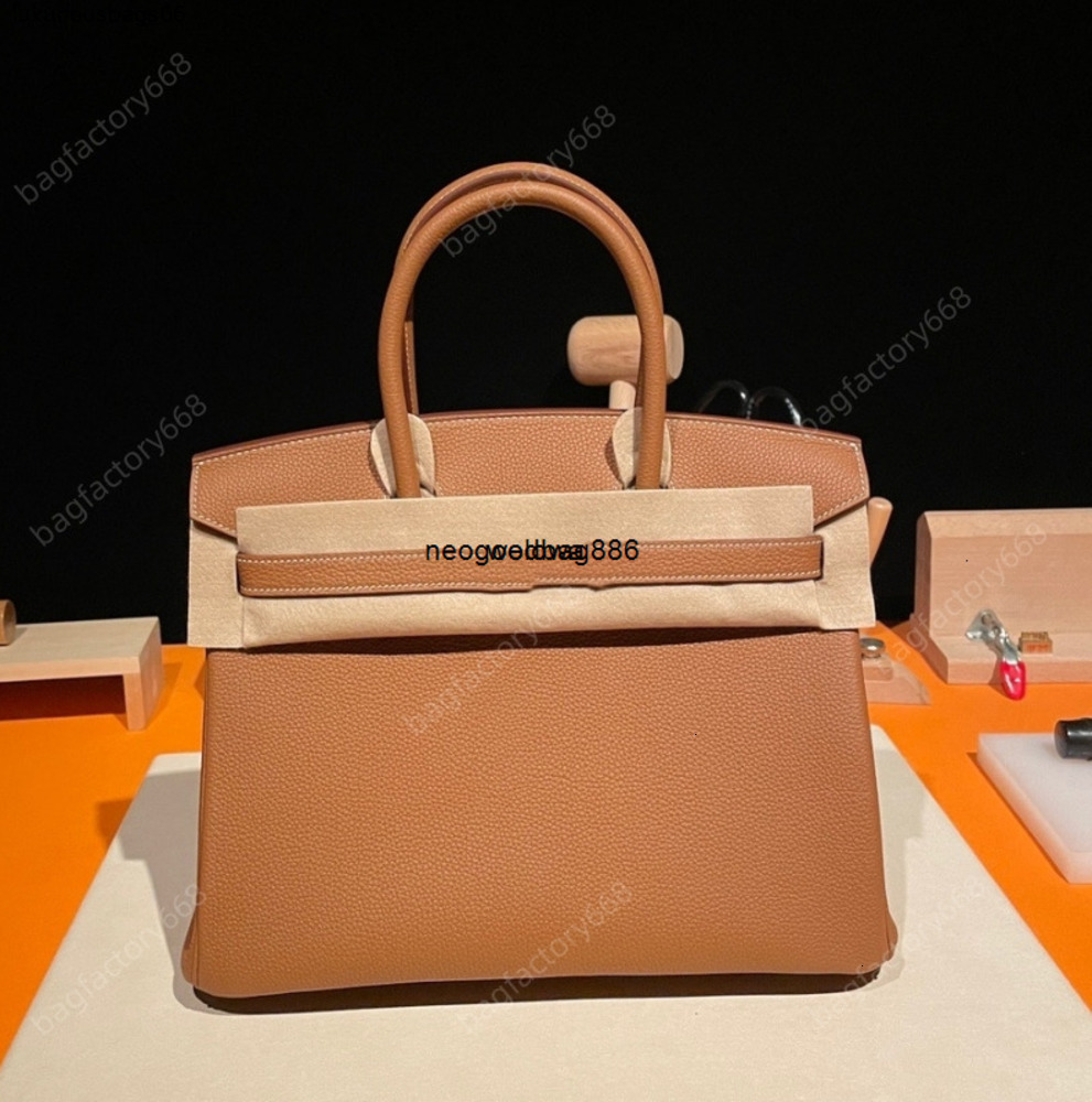 tote bag designer lady luxury 35cm large women bags togo Plain genuine leather handbags fashion brown duffle Hand waxed thread sewing with box ffvv