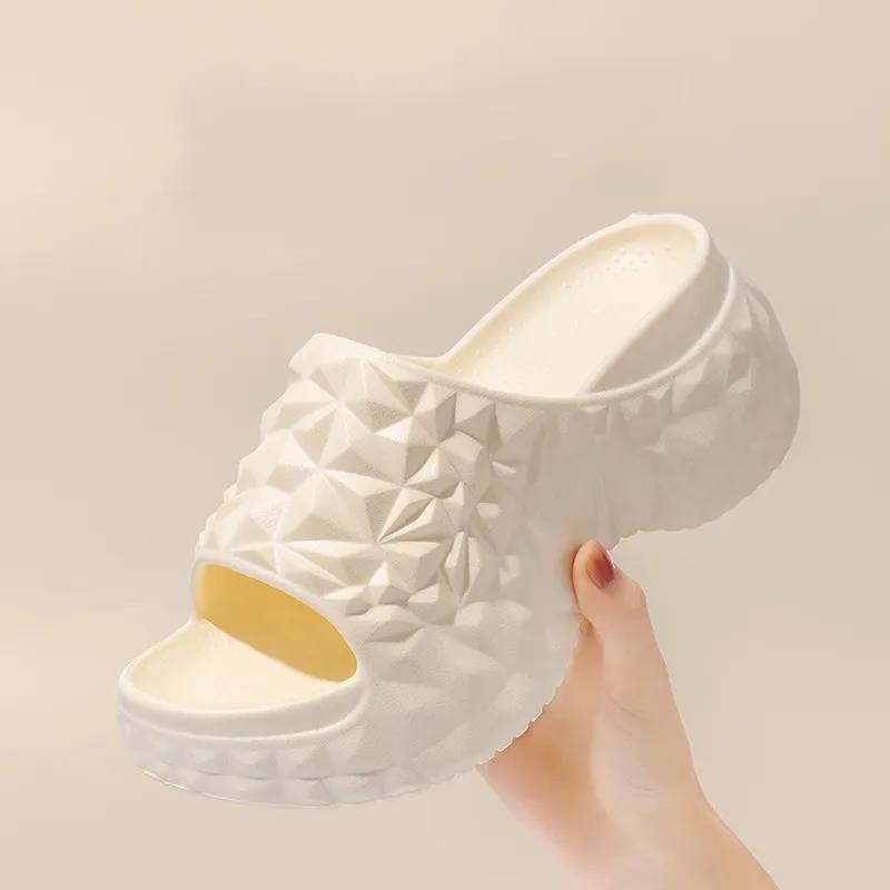 Thick soled sandals Designer slipper free Shipping high-heeled slippers height increasing straight drag women wearing short sandals outside 2025