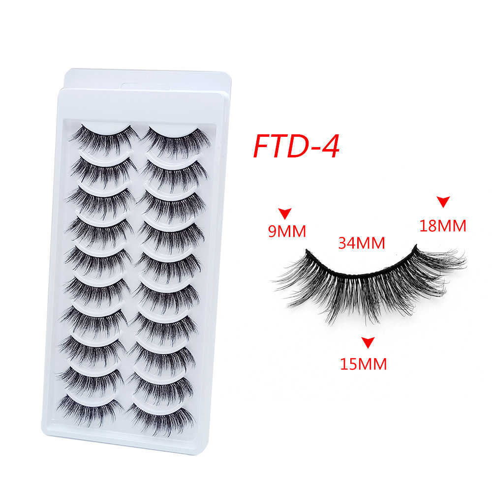 3D Stereoscopic 10 Pair False Eyelash Multi Layer Natural Curling Cross Eyelash FTD-8 W250324