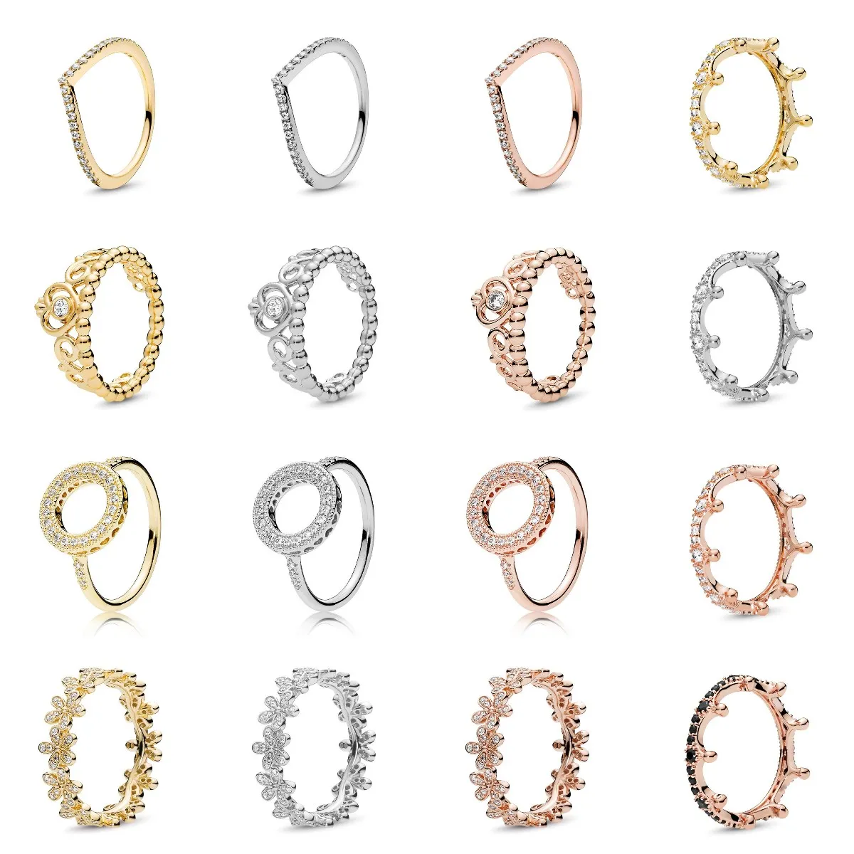 New Popular 925 Sterling Silver Cheap Rose Gold Fit Thin Finger Rings Stackable Party Round Rings Women Original Jewelry Gifts