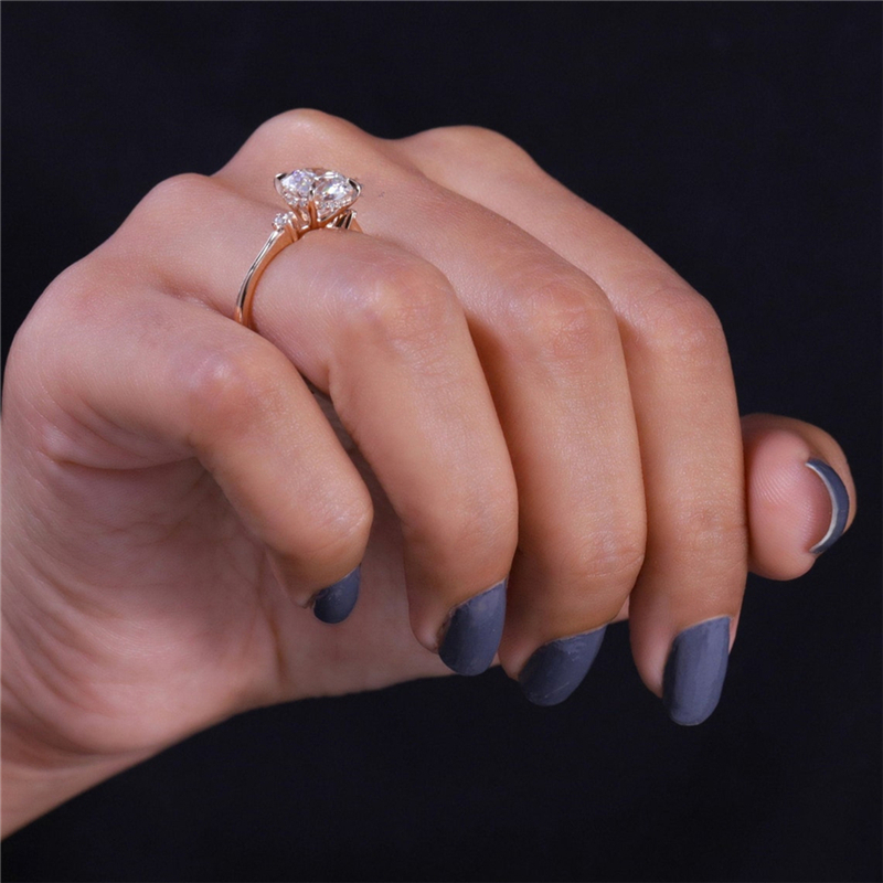 Jewelry Lab Grown Diamond 2.0 Carat Round Cut Solitaire Ring Real Gold IGI Certificate Engagement Fashion Ring For Women