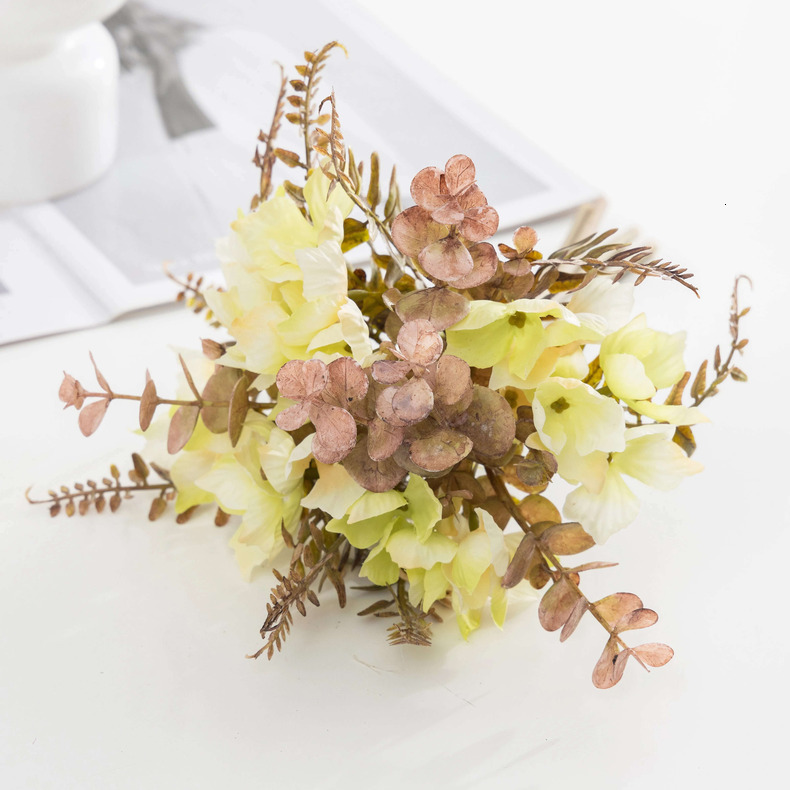 Handcrafted Elegant Fake wer Bunch Featuring Elderly Appeal - Eucalyptus & Hydrangeas beautiful