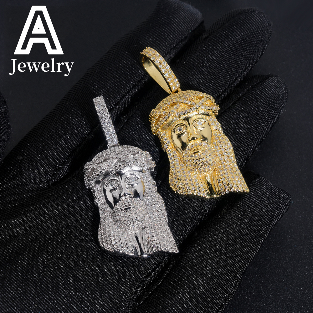 Iced Out Chain Pendant Personalized Moissanite Necklace Hip Hop Jesus Pendants