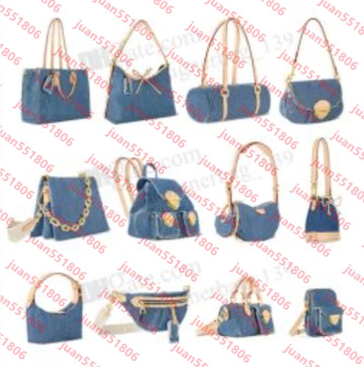 25 styles Designer bag vintage denim bag women cross body Luxury handbags Hobo Shoulder Bags high quality Blue Denim flower messenger purses