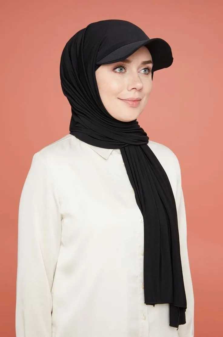 New Musilm Wen Jersey headscarf with basic ball cap summer sports cap chiffon headscarf ready to wear instant jersey sports headscarf at any time X250