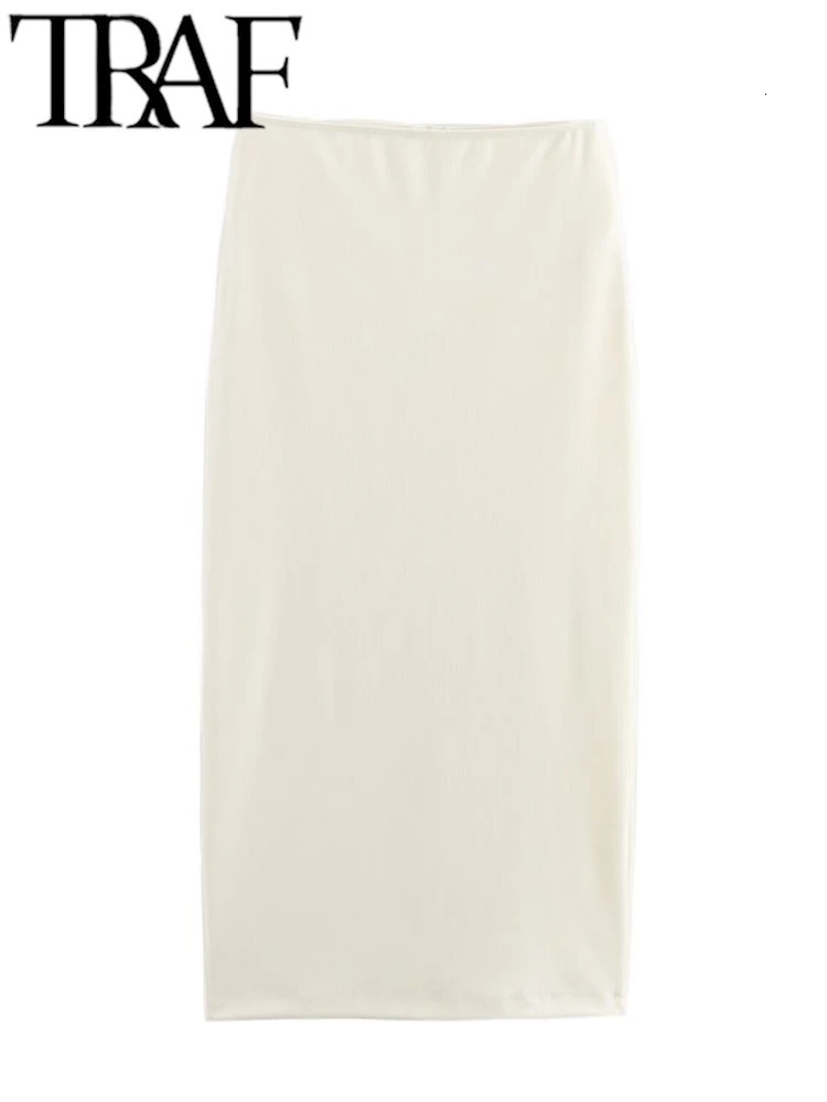 TRAF GAL 2025 Spring Womens Knitted Set Long Sleeve Asymmetric Ruched Ultra Thin Tensile Midi Casual y2k 250322