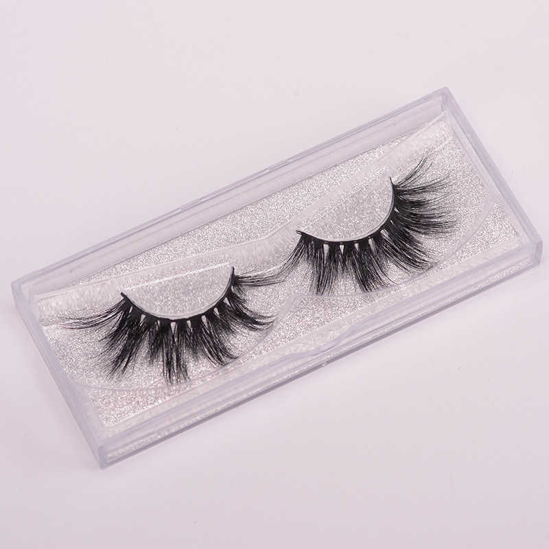 5d mink fur false eyelashes handmade elongated exaggerated thick and curled W250324