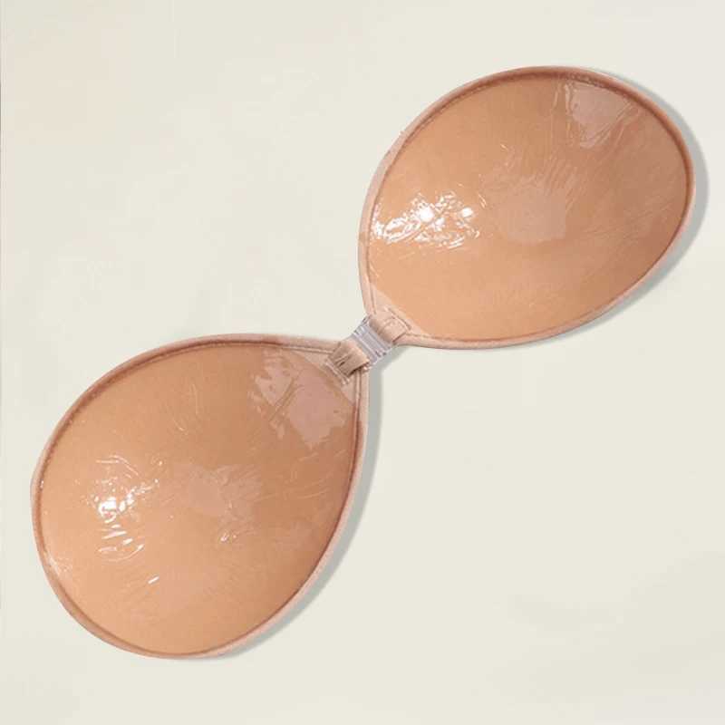 Silicone adhesive invisible bra for women push up bra with raised bust circumference soft cushion cover front closure reusable strapless braXJ250324