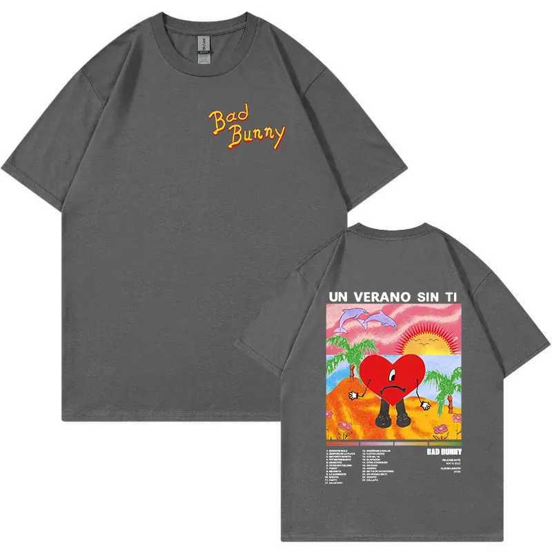 Un Verano Sin Ti Graphics Print T-shirt for mens fashion hip-hop shorts Sly oversized T-shirt unisex X250324