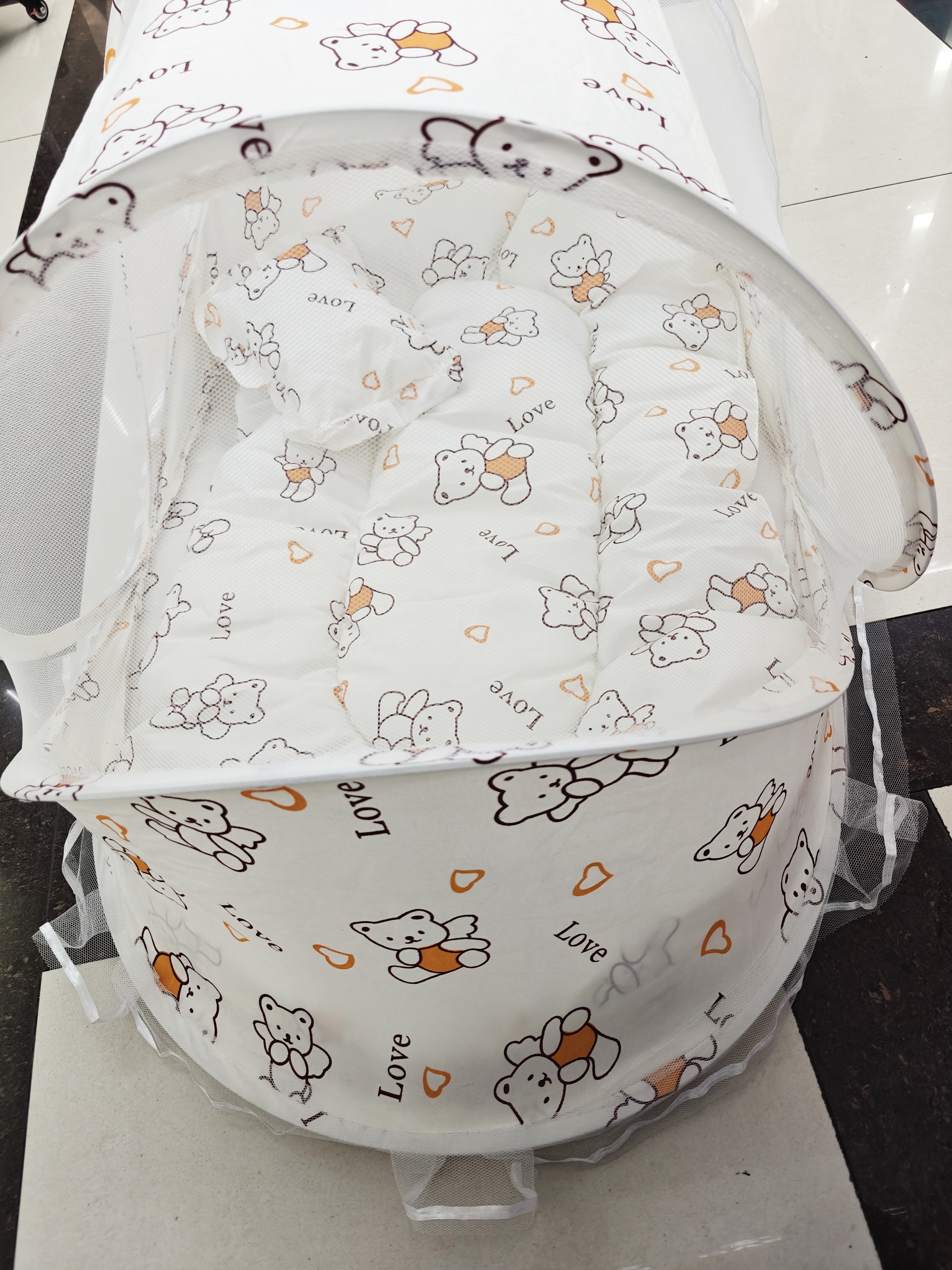 Jiaobao Big Bear Three Piece Baby Mosquito Net Set