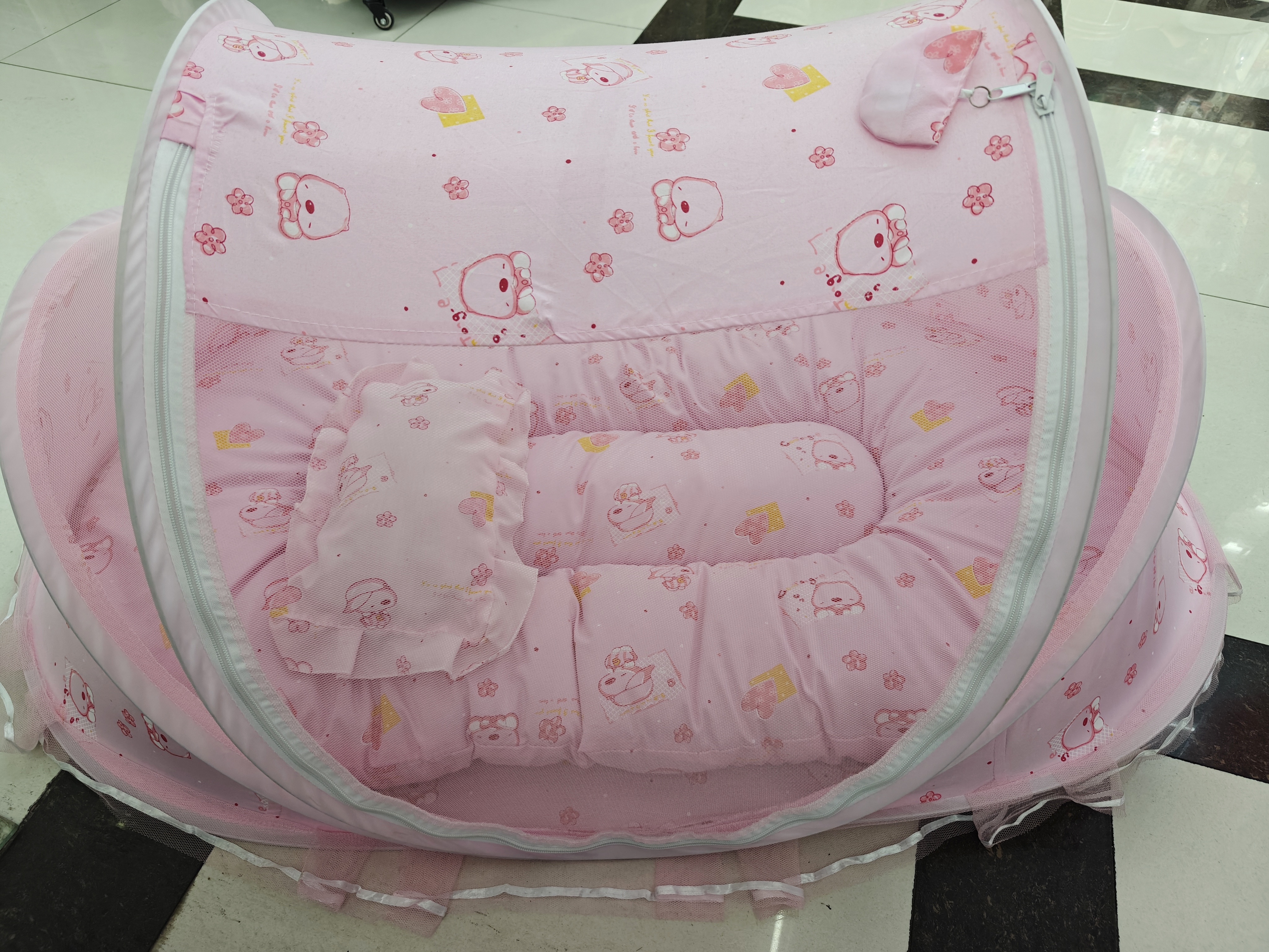 Jiaobao Little Bear Three Piece Baby Mosquito Net Set