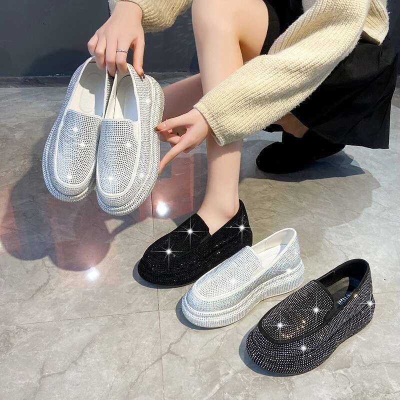 Women Casual Shoes New Trend Thick Bottom Breathable Sneakers Women's Sports Shoe Rhie Flat White Platform Size 35-40