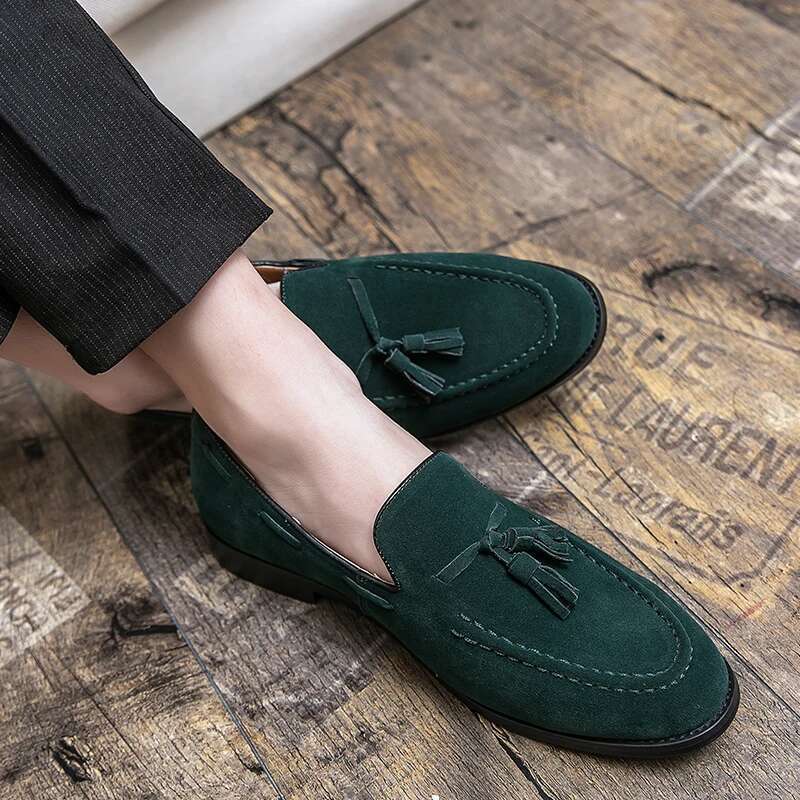 Summer Suede Tassel Leisure 2024 Italy Style Soft Moccasins High Quality Men Loafers Flats Driving Shoes