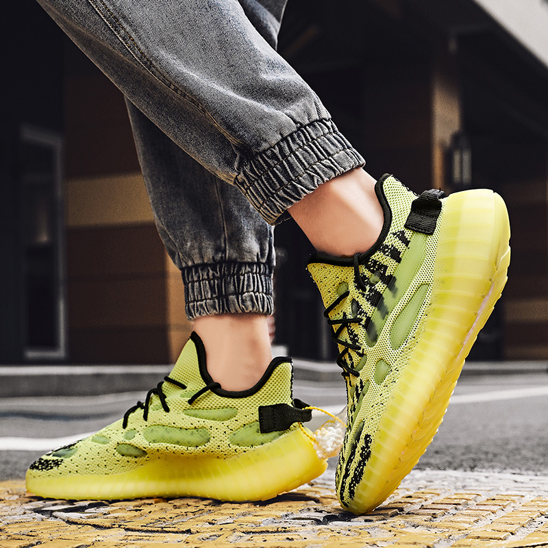 designer shoes new Men's sports shoes breathable mesh fabric coconut shoes in spring lightweight popcorn men's running trendy shoes