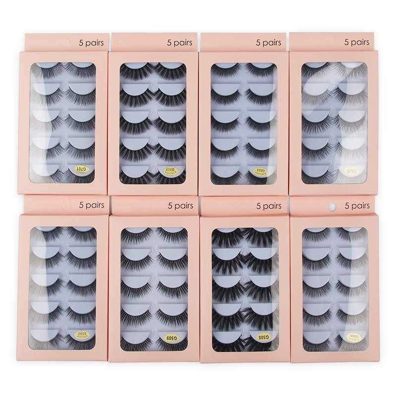 Fake Eyelash 5-Pair 3D Exaggerated Thick Eyelash Makeup Tool G800 Set W250324