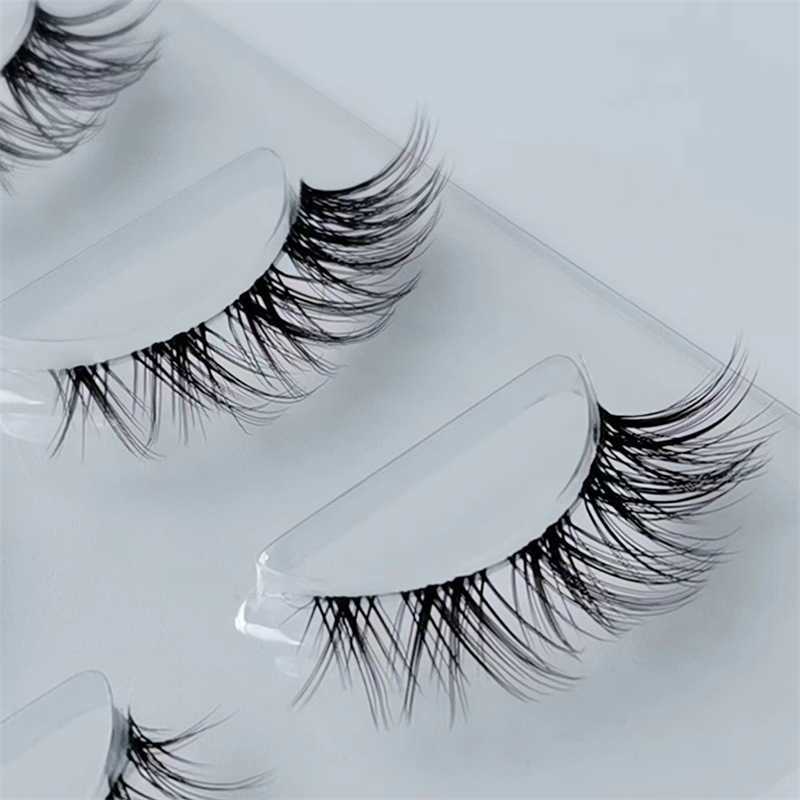 Thick makeup fake eyelashes fox eyes exaggerated curl single cluster cross stage aura elongated tail GM30 W250324