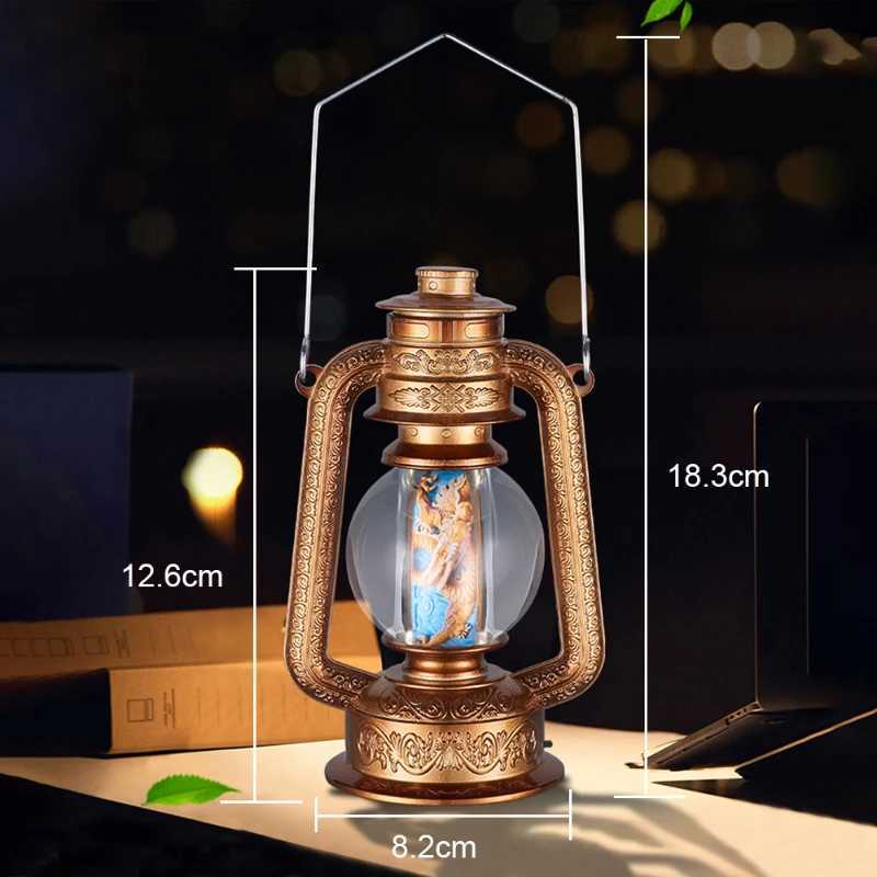 Vintage horse lantern design gas lamp electrical integration gas ignition matching table decoration gift decoration M250324