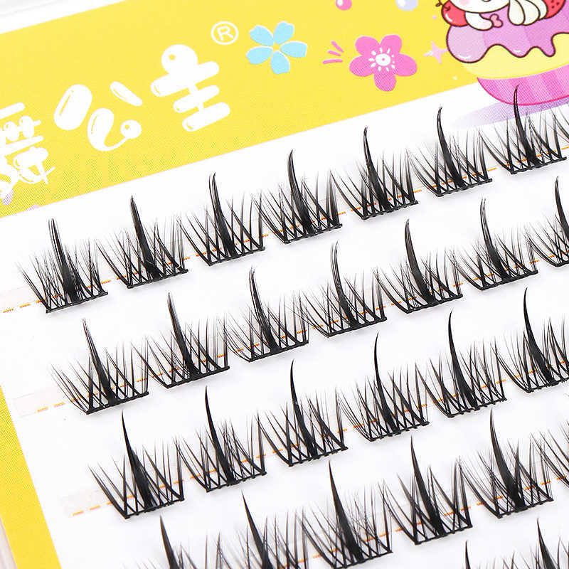 Dance Princess Straight 10 Rows Hard Box Trilogy Sunflower Segmented Glueless False Eyelash Segmented Eyelash W250324