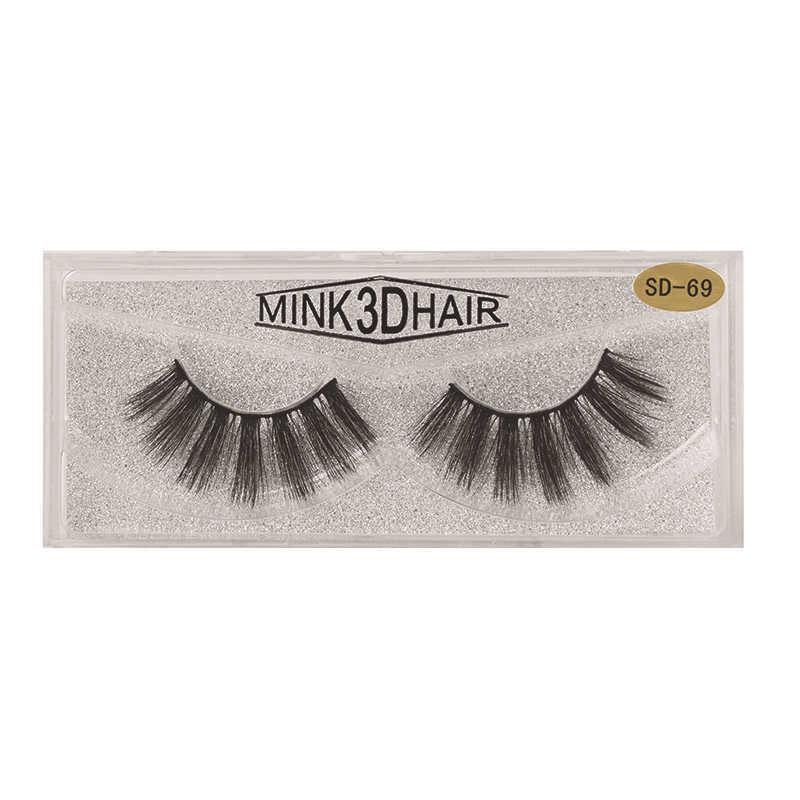 Straight SD exaggerated imitation mink eyelashes 3D mink lashes thick single pair false eyelashes W250324