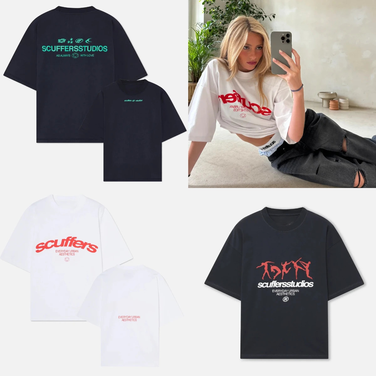 25ss short sleeved American trend printing barber womens surfing vacation Tshirt street 250324