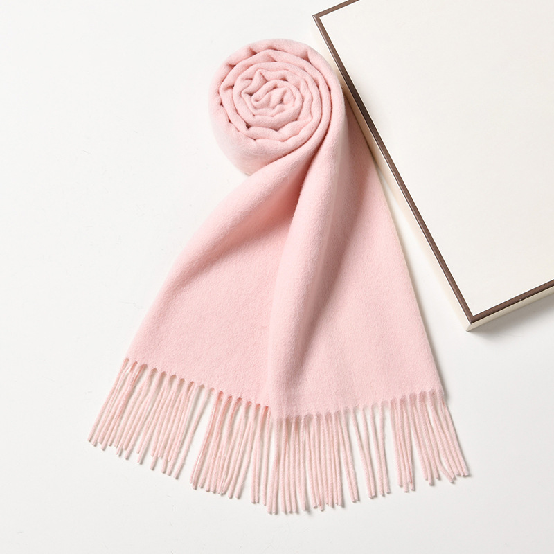 K217 Blue scarf for women, winter high-end 100% cashmere scarf for women, warm gift for girlfriend, solid color wool scarf