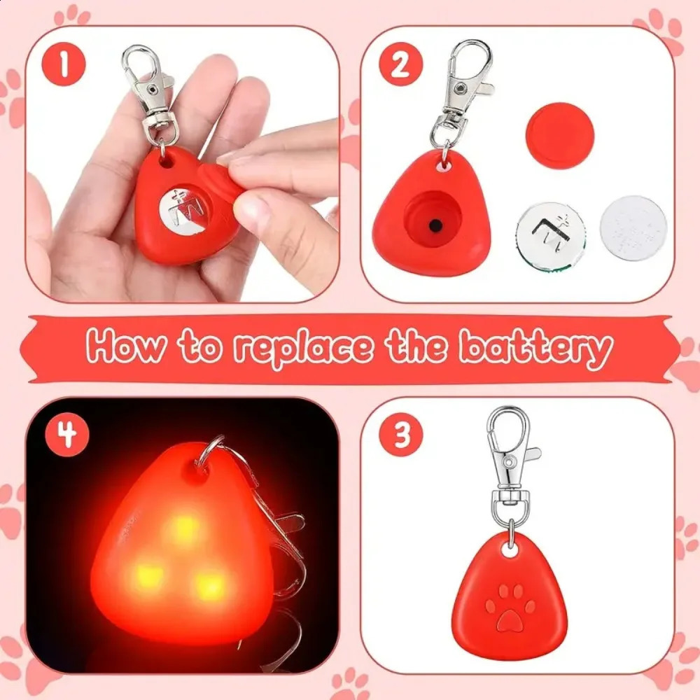 LED Pet Pendant Collar Waterproof Dog Collar Light for Outdoor Walking Safety Silicone LED Dog Collar Dog Tag Battery Included 250320