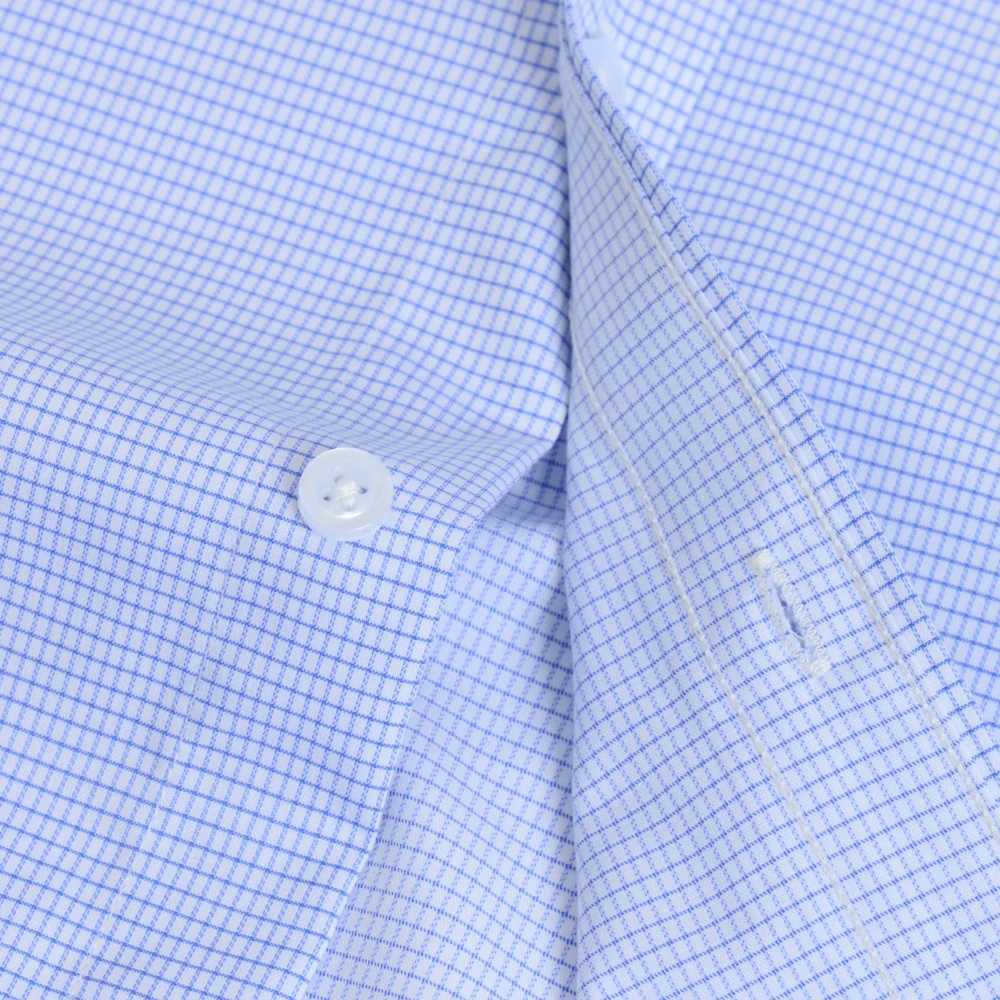 Mens Houndstooth button long sleeved business event dress bamboo fiber regular fit easy care striped shirt X250324