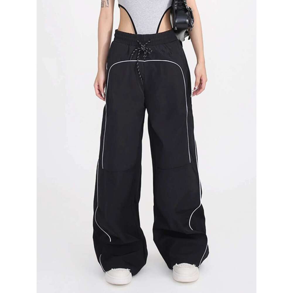 Womens Y2k Jogger Pants - Ultra-Relaxed Fit, Flattering Wide-Leg Silhouette, Adjustable Drawstring Waistband