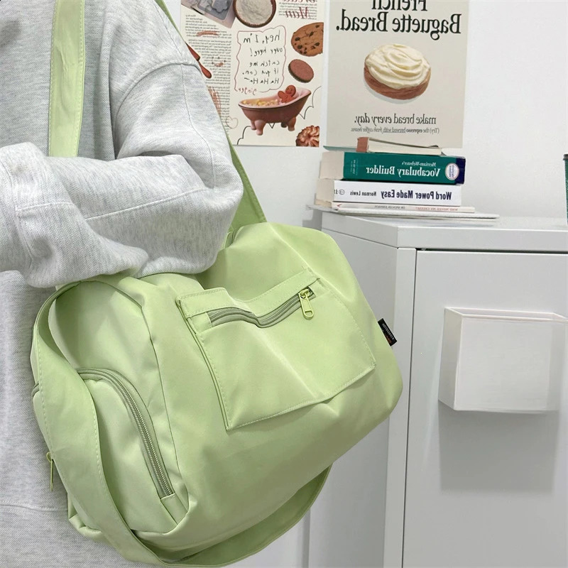 Large Crossbody Travel Tote Bags for Women 2024 Canvas Shoulder Messenger Bag Sports Yoga Satchels Fashion Woman Handbag 250327