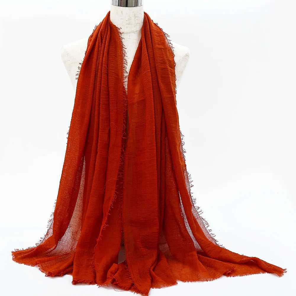 2021 New Ruffle Headscarf Cotton Linen Muslim Wanshawls Headscarf X250324
