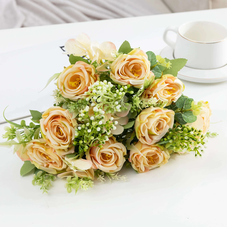 Wedding Season Rose Simulation wer Bouquets - Autumnal Hues & Rolled Edges beautiful