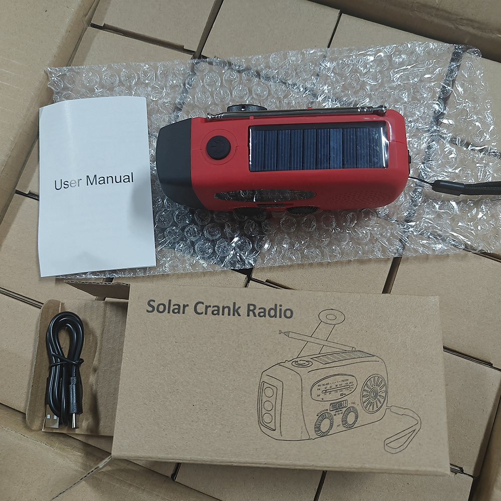 AM/FM/WB Solar Radio Emergency Solar Hand Crank Powerful 3 LED Flashlight Electric Torch Dynamo Bright Lighting Lamp