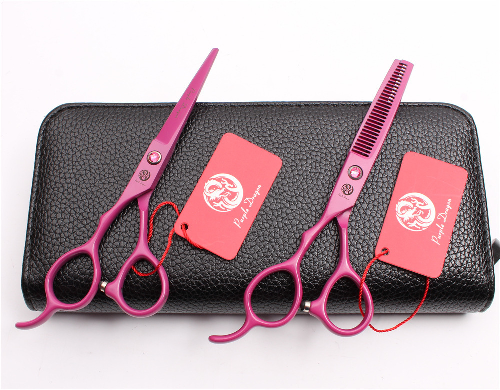 Hair clippers 6.0 inch pink scissors hair thinning scissors VG10 Material is sharp and wear-resistant scissors tool 250218
