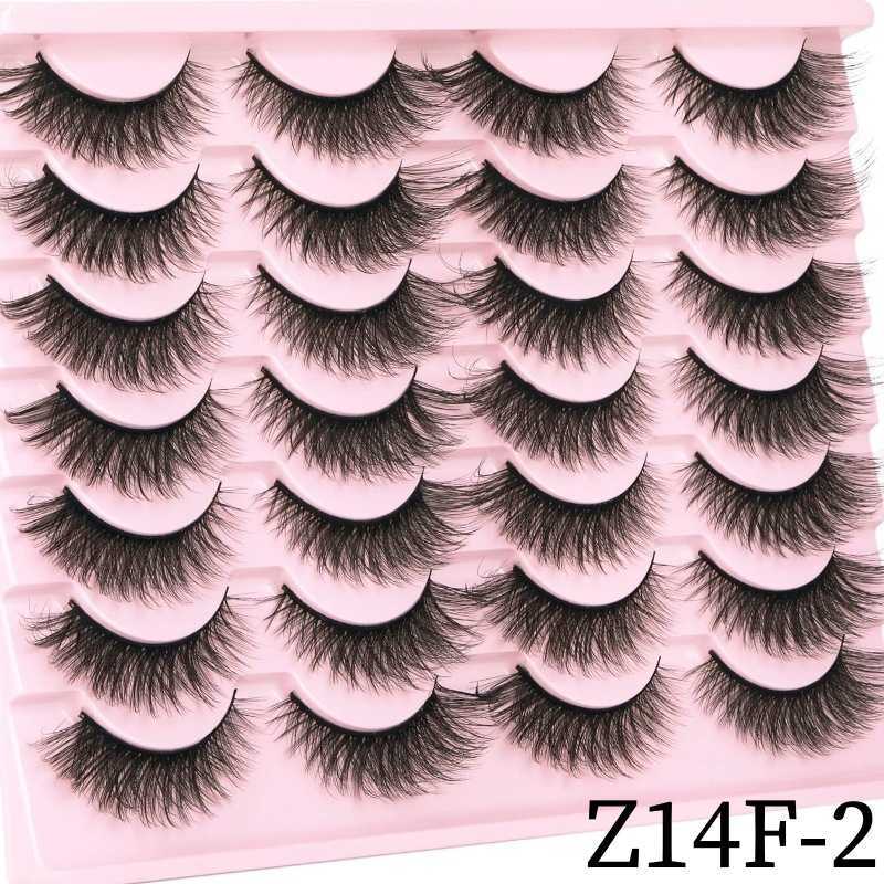 Wind 14 pairs of imitation mink explosive fur false eyelashes thick curly messy crossed flat eyelashes W250324