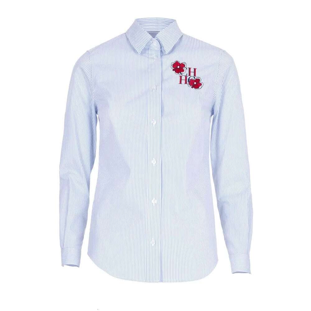 CHCH Fashion Minimalist Design New Stripe Slim Fit Business Commuter Office Women's Long Sleeve Shirt