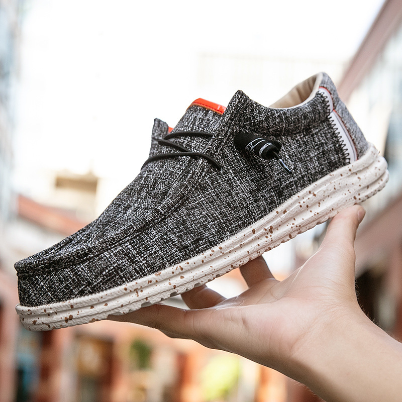 Men Casual Shoes Fashion Soft Canvas Shoes Breathable Mens Walking Flat Sneakers Outdoor Light Mens Shoes Vulcanize Shoes R250324