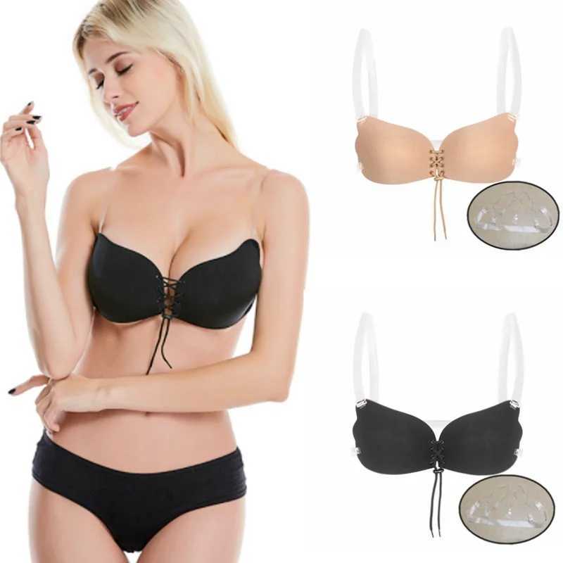 Seamless wireless adhesive rod bra wedding strapless push up bra womens sexy backless bra invisible silicone braXJ250324