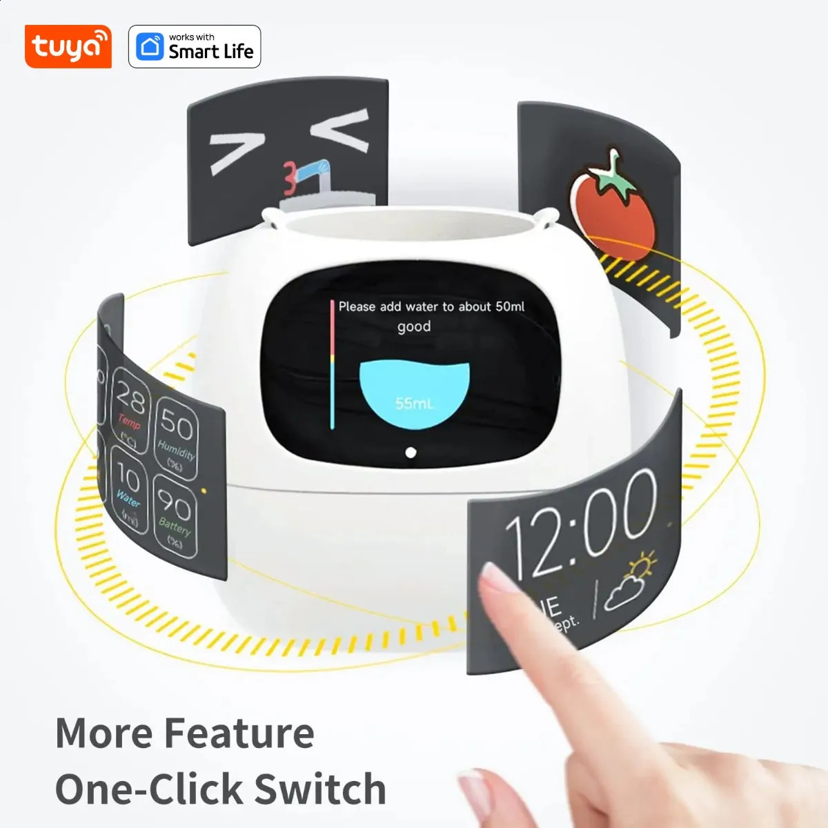 Tuya Ivy Smart PlanterEndless Fun Over 49 Rich Expressions7 smart sensorsAI Chips Make Raising Plants Easy and Fun 250411