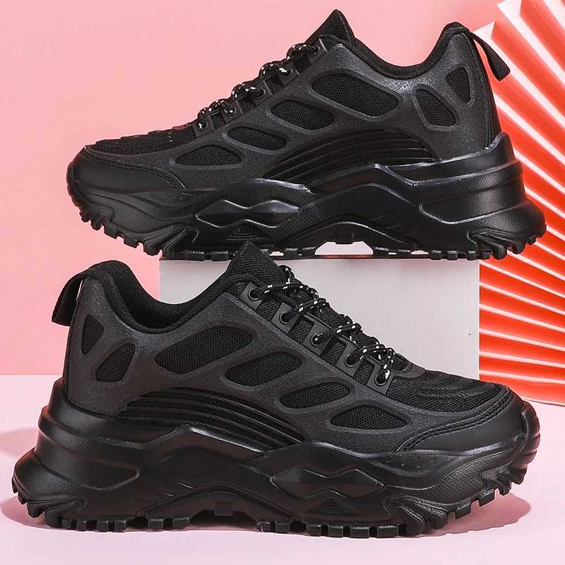 Moipeng Womens White Short and Fat Sports Shoes Vulcanized Shoes Plus Size 35-45 Couple Platform Running Sports Shoes Womens Black Casual ShoesXJ25032