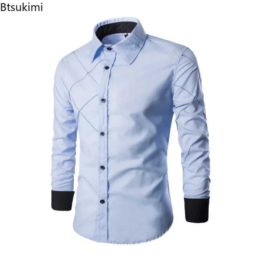 Fashionable business style mens casual short sleeved shirt comfortable cotton basic social formal shirt 2025 mens high-quality shirt X250324