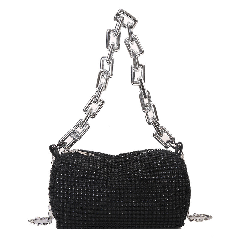 2025S Fashion Designer Spring Summer Small Women S New Trend Colored Diamond Pillow Chain Strap Single Shoulder Personalized Crossbody Bag