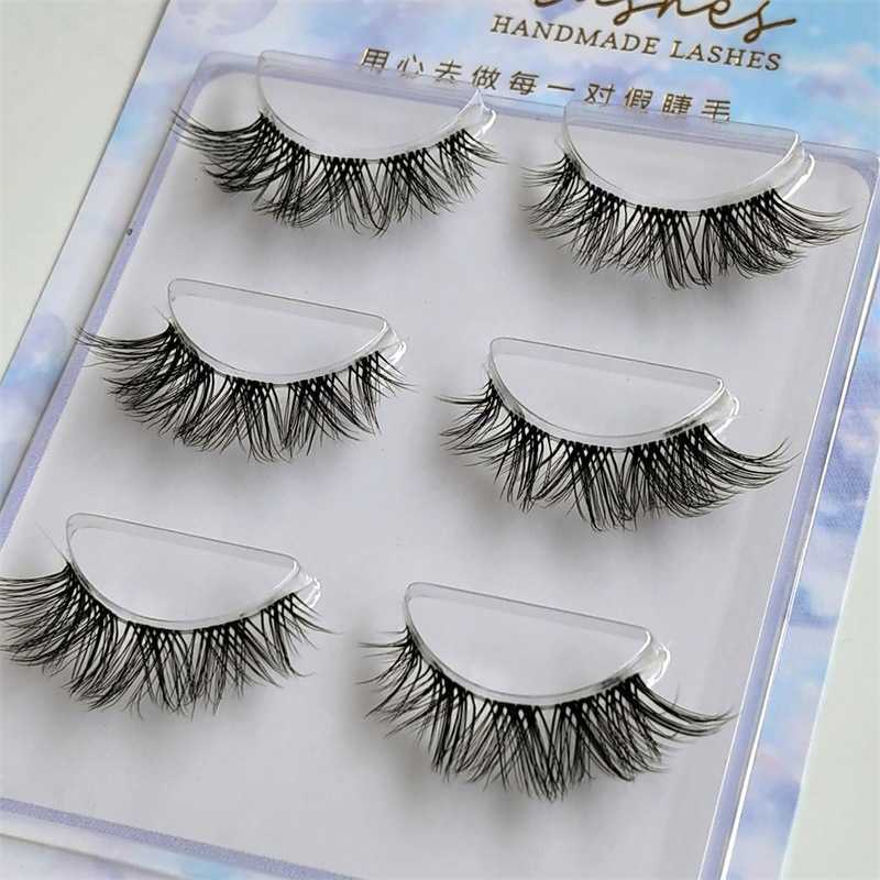 Fox Eye Thick Makeup False Eyelash Atmosphere Stage Eye Tail Elongation Exaggerated and Dazzling Single Cluster Cross GM30 W250324