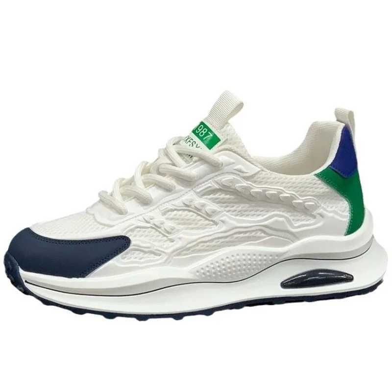 Mens breathable mesh shoes summer 2025 casual running shoes soft sole comfortable and lightweight Fi shoes thick sole sports shoesXJ250324