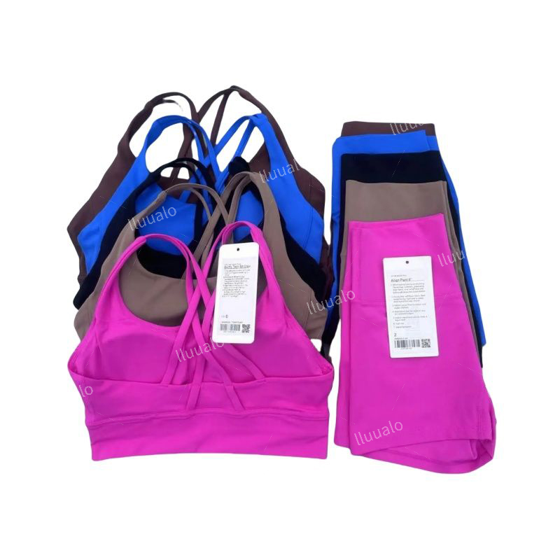 Women Yoga Sets Push Up Fitness Hotty Biker Shorts Sports Bra Back Cross High Waist Elastic Sportswear Outfits Gym Suits Cloth Running Workout Tracksuits Hot Deals