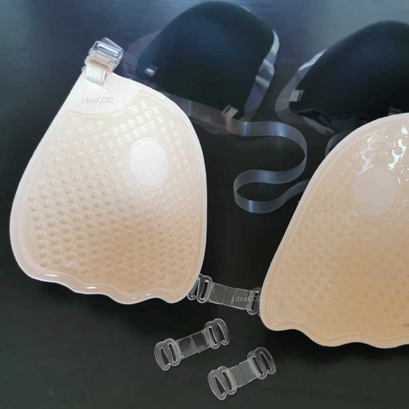 Reusable strapless self-adhesive silicone underwear suitable for womens invisible push up bras strapless lifting wedding underwearXJ250324