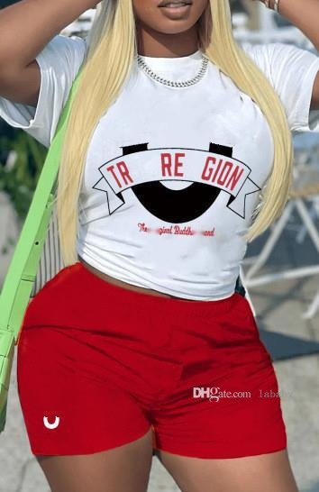 2025 Summer Designer Tracksuit Printed Two 2 Piece Set Women Short Sleeve T-shirt And Loose Shorts Casual Sports Jogging Suit Outfits